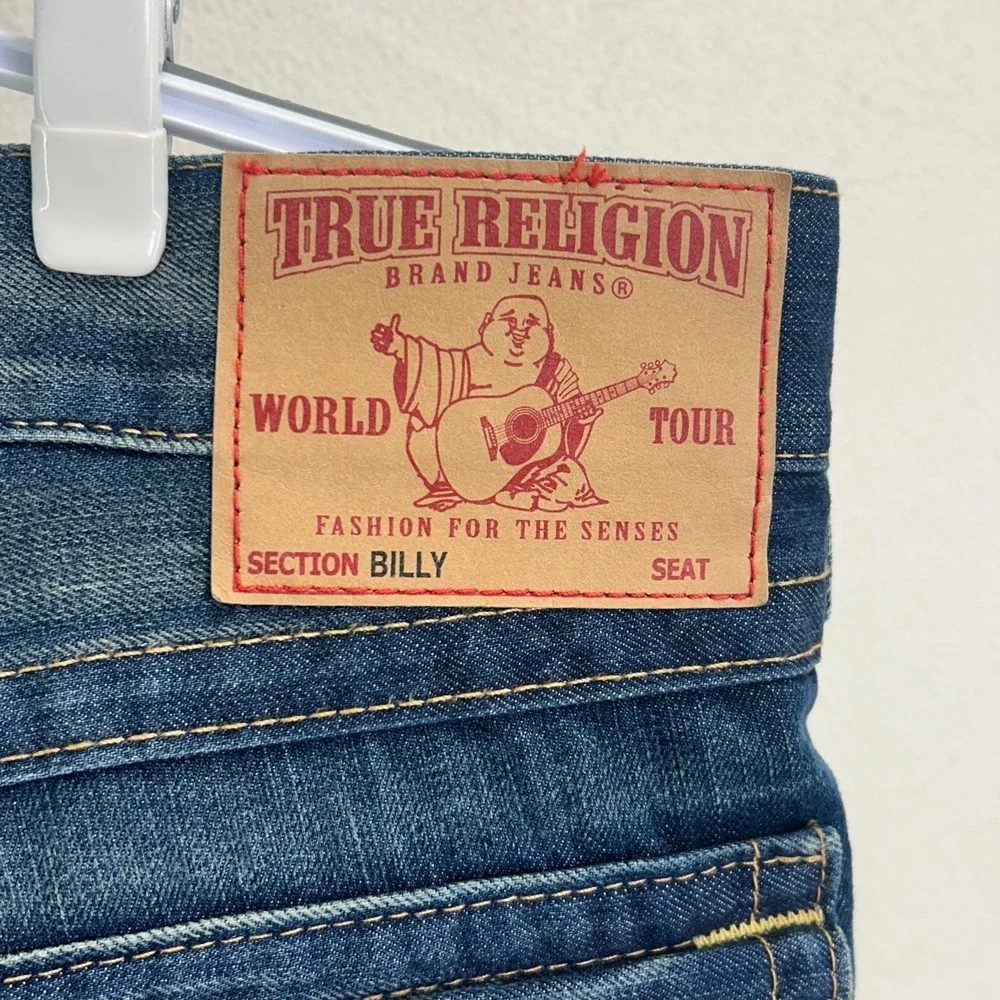 Vintage True Religion Billy Bootcut‎ Jeans Mens 38 USA Made Flap Pocket Y2K